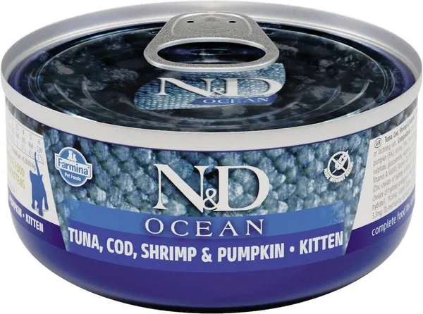 24/2.46oz Farmina Ocean Kitten Cod, Shrimp & Pumpkin - Items on Sale Now